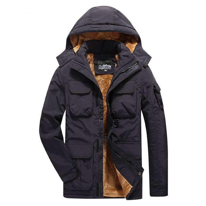 Mens Bomber Jacket Casual Warm Thick Tactical Jackets Mens Outwear Breathable Hooded Coats Clothing