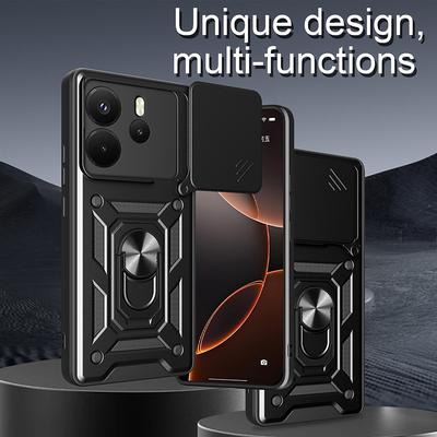 Für Xiaomi Redmi Note14 pro plus Stoßfeste Panzerhülle 4G/5G mit Autohalterung - Kameraschutz Handyhülle