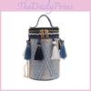 Mini Style Ethnic Crossbody Bag Tassel Woven Cylindrical Bag For Women Use Daily