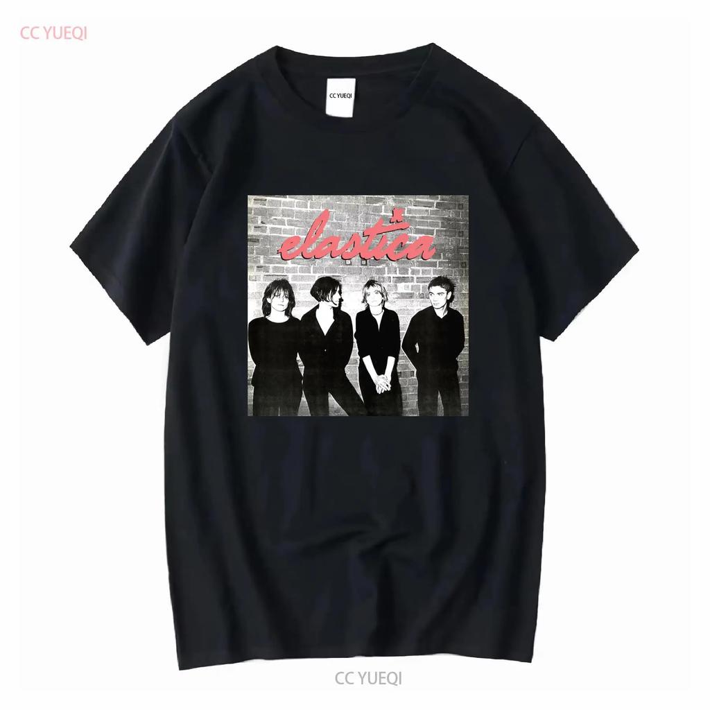 Britpop Band Elastica Band Photo Black T-shirt