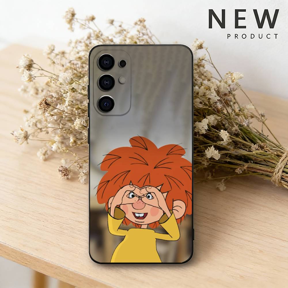 Custodia per telefono M-Meister E-Eder und Sein P-Pumuckl Per Samsung S26,25,24,21,22,23,30,20,Ultra,Plus,Fe,Lite Nera Morbida