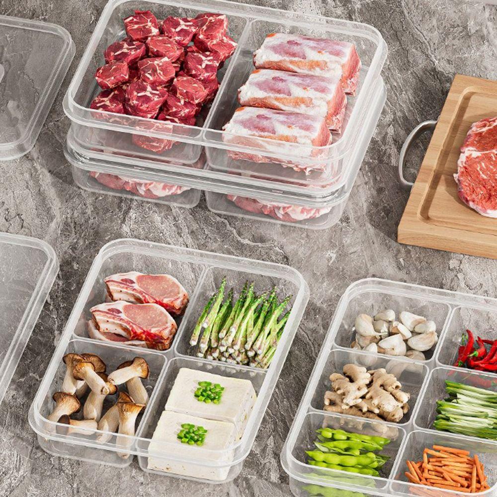 Transparent Food Storage Box Multifunctional Food Case Refrigerator Storage Box Kitchen Organizer