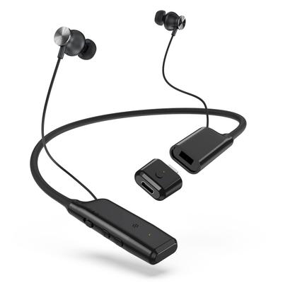 Erstes kabelloses Mikrofon Bluetooth Nackenbügel-Kopfhörer 2 in Nackenbügel-Mikrofon für Smartphone externer Stecker keine APP kein Bluetooth automatische Geräuschunterdrückung