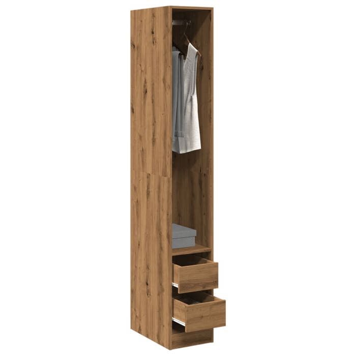 VidaXL Garde-robe chêne artisanal 30x50x200 cm bois d'ingénierie 3307746