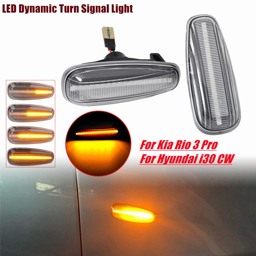 LED Dynamic Side Marker Turn Signal Light Sequential Blinker Lamps for Hyundai Elantra I30 Azera Avante Kia Rio 3 Ceed ED Carens