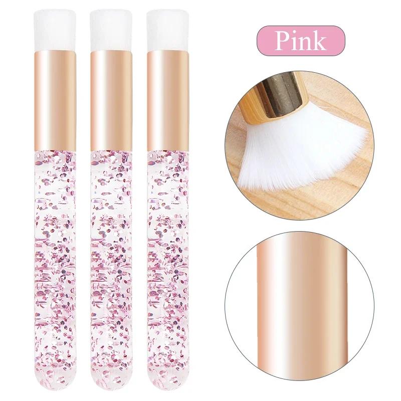Wholesale 5pcs Crystal Microbrush Eyebrow Lash Makeup Brush Extension Eyelash Cleaning Brush Lash Wash Shampoo Clean Applicator