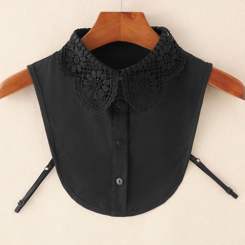 Fake Collar New Women Spring Autumn Versatile Sweaters Fashion Trend Lace Chiffon Popular Western Decorative