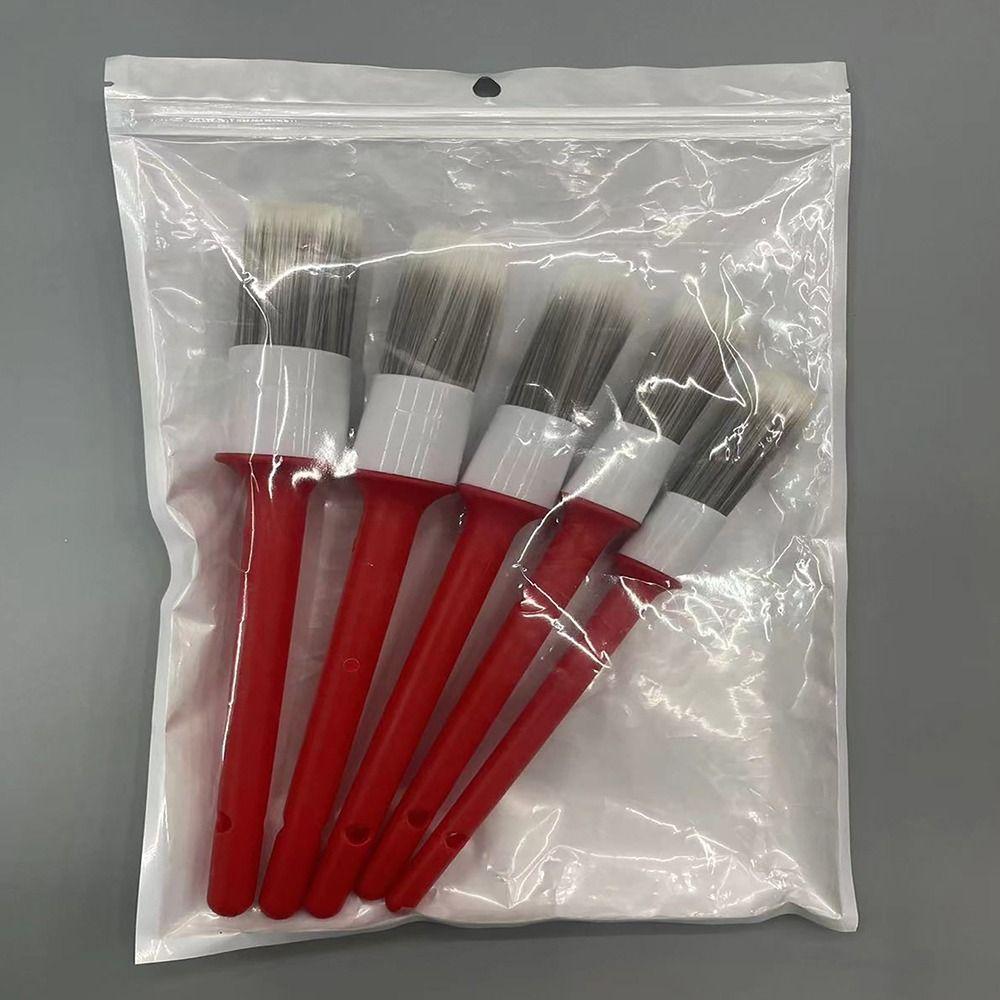 5Pcs New Plastic Car Cleaning Brush Washing XS-XL Bristle Brushes Auto Detail Tools for Car Dashboard Cleaning