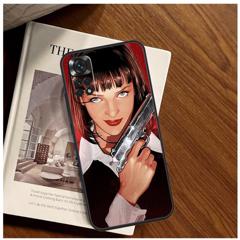 Mia Pulp Fiction Case For Xiaomi Redmi Note 13 Pro 8 9 10 11 12 Pro 12S 11S 10S Redmi 12 10C 12C 13C Coque