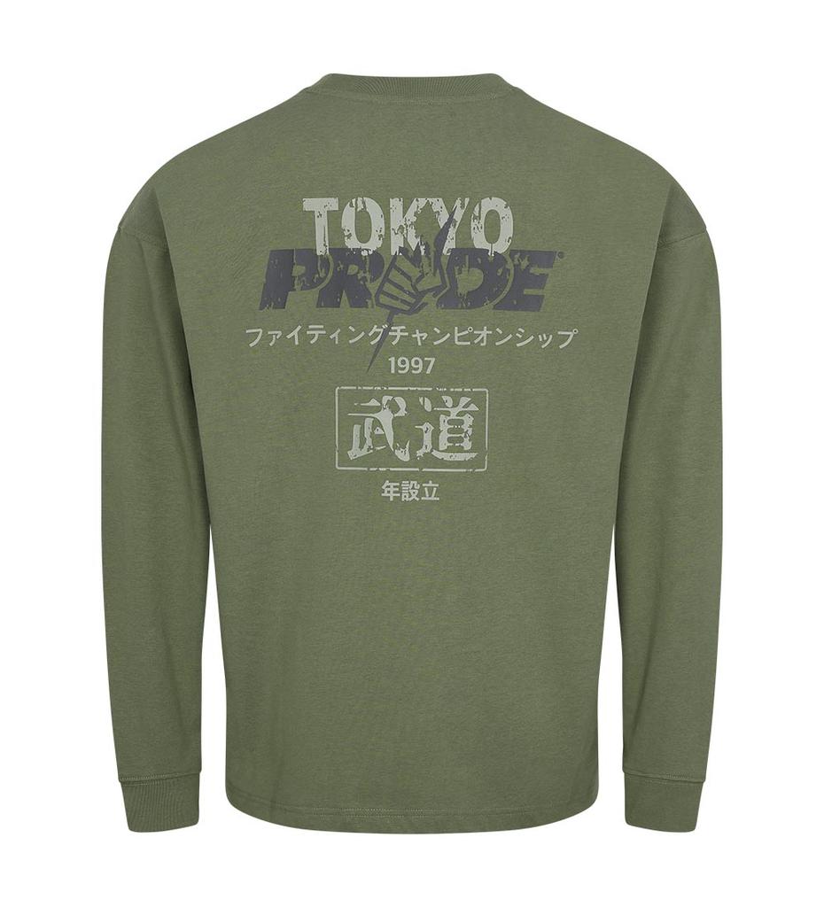 UFC SPORT Ufc Pride Oversized Long Sleeve T-Shirt Light Khaki U2Lsv3313Lk