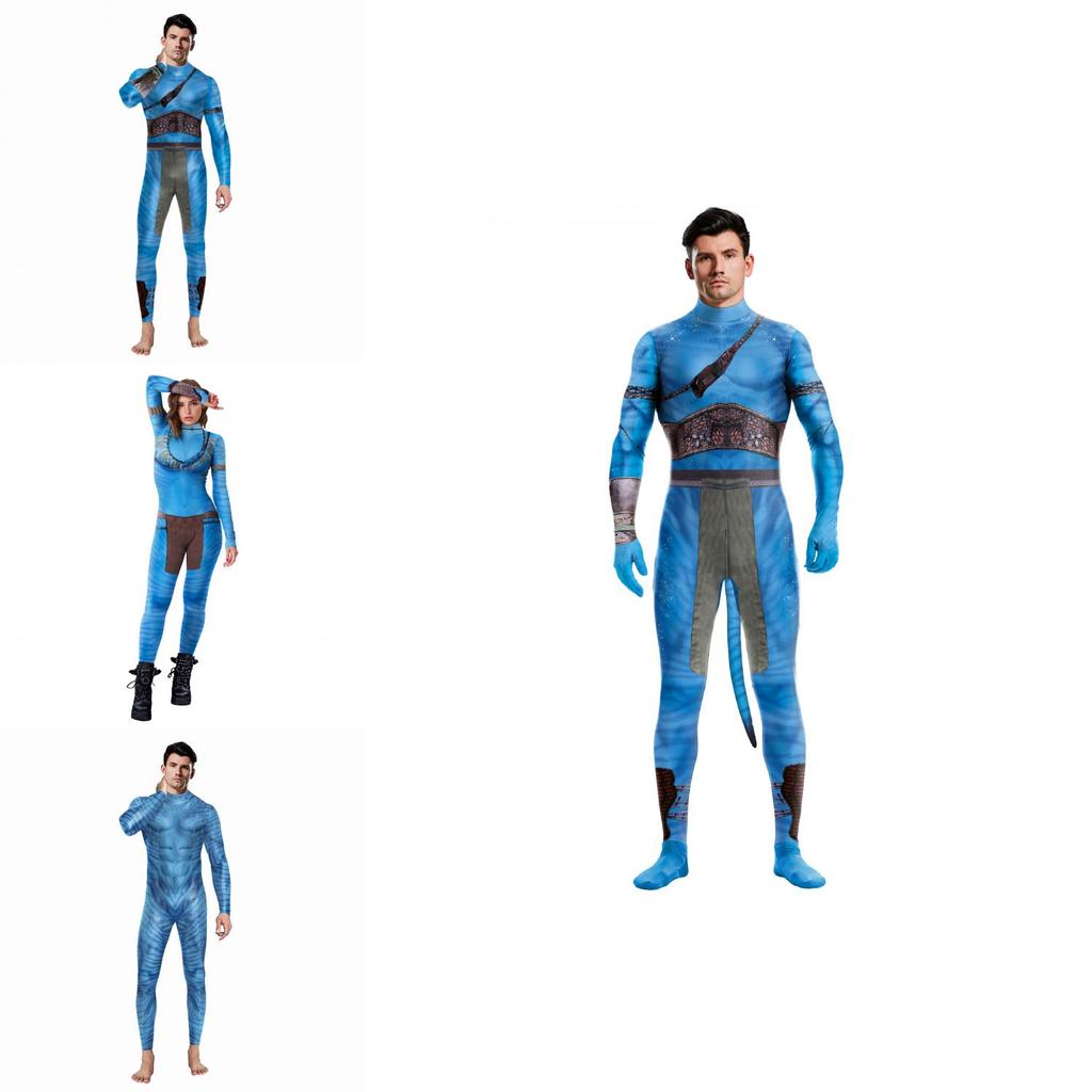 Avatar Inspired Halloween Costume Milk Silk Bodysuit For Fantasy Role Play