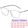 TR90 Transparent Square Presbyopic Glasses Anti Blue Light Reading Eyewear Unisex Retro Minus Diopter