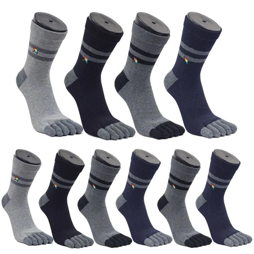 Arnold Palmer 10 Pairs Anti-Twist Men's Ringle Toe Socks Mid-Length BA007