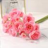 24 teste di fiori di camelia artificiale peonia rosa bouquet sposa fiore per la decorazione della casa dell'ufficio della festa nuziale