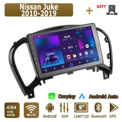 Autorádio Android Carplay pro Nissan Juke 2010-2019 Multimediální přehrávač Hlavní jednotka Stereo GPS Navigace BT WIFI 4+64GB