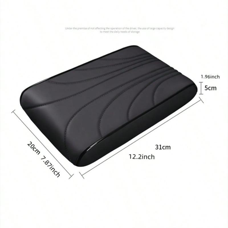 1pc Car Armrest Box Mats Memory Foam Car Arm Rest Box Pad Leather Central Console Covers Styling Car Decor Auto Interior Accessories