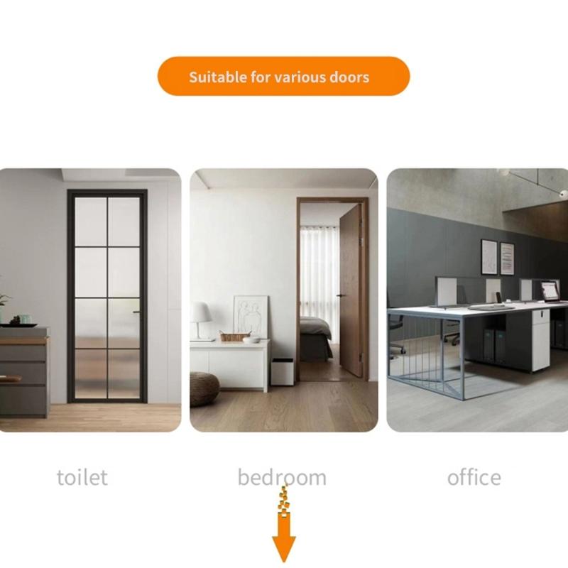 Door Levers Lock with Door Stoppers and Hinges Left/Right Handed Door Levers Handle Lock Bathroom Privacy Lock Enduring