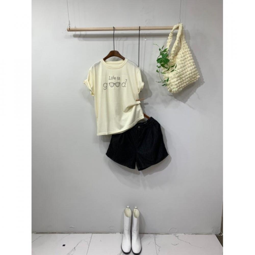 C S In The Room laS Embroidered leTTerIng beadS SequIn T ShirT 3Color