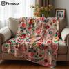 Vintage Floral Ultra Soft Sherpa Fleece Blanket Fluffy Warm Halloween Cozy Throw for Sofa Couch Bedroom Gift All Season