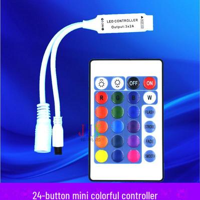 RGB LED Light Strip Controller - Mini 24 & 44 Key Infrared Dimmer, 12V