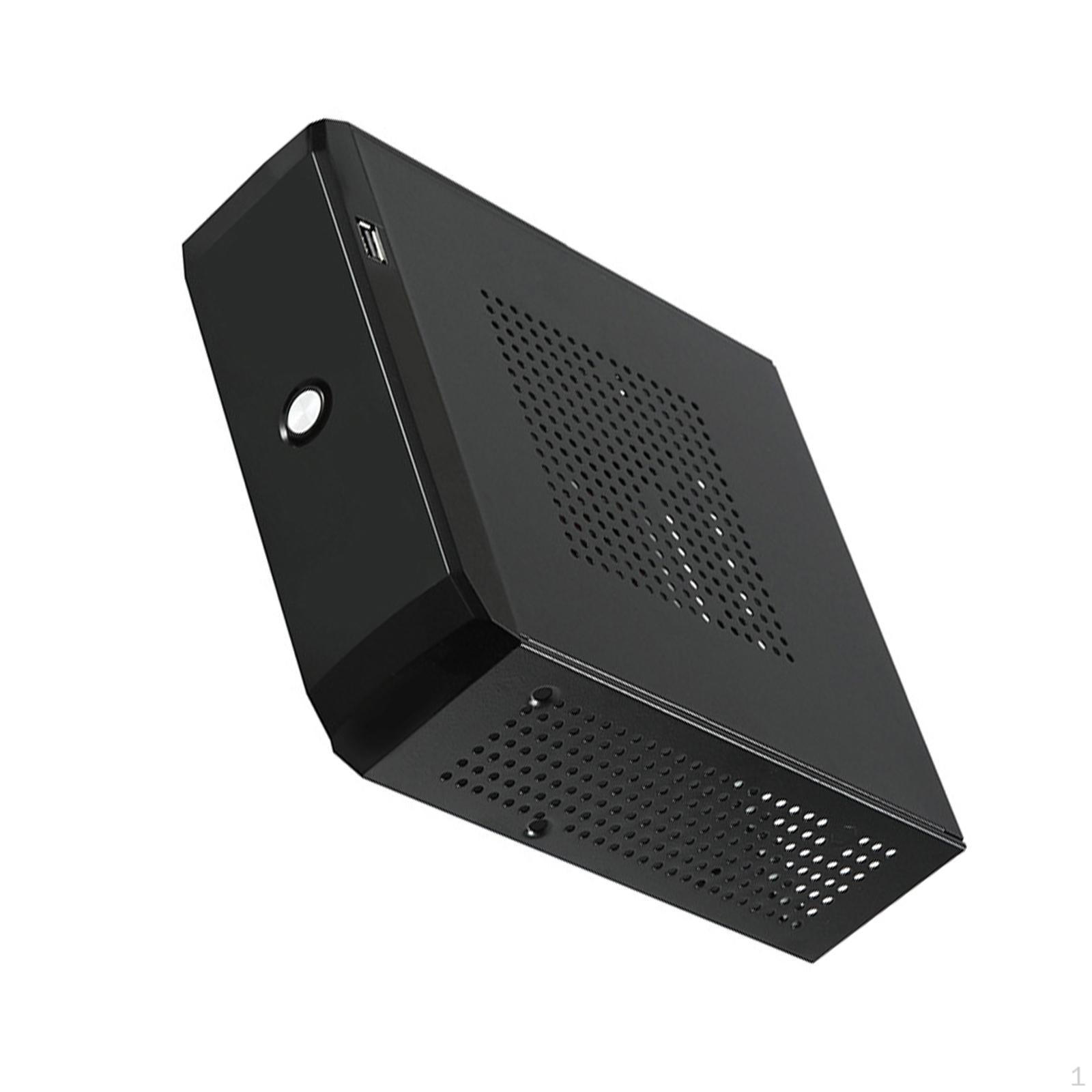 Compact Gaming PC Case with Horizontal Layout for Home Office
