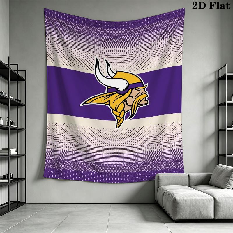 Minnesota Vikings Duvar Gobleni Estetik Duvar Askısı Baskılı Kumaş Battaniye Yatak Odası Oturma Odası Ev Dekorasyonu için Dekoratif Goblenler