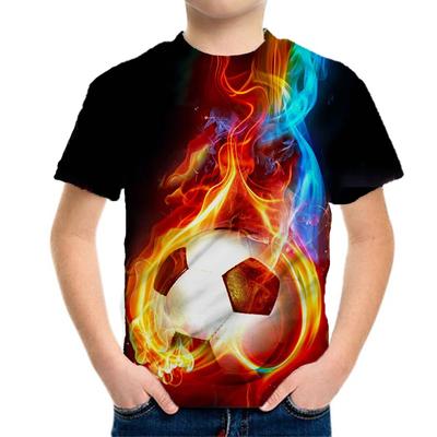 Boys' and Children's T-shirts, Summer Tops, Children's Sports, Football, Casual Children's Clothing, Girls' and Teenagers' T-shirts