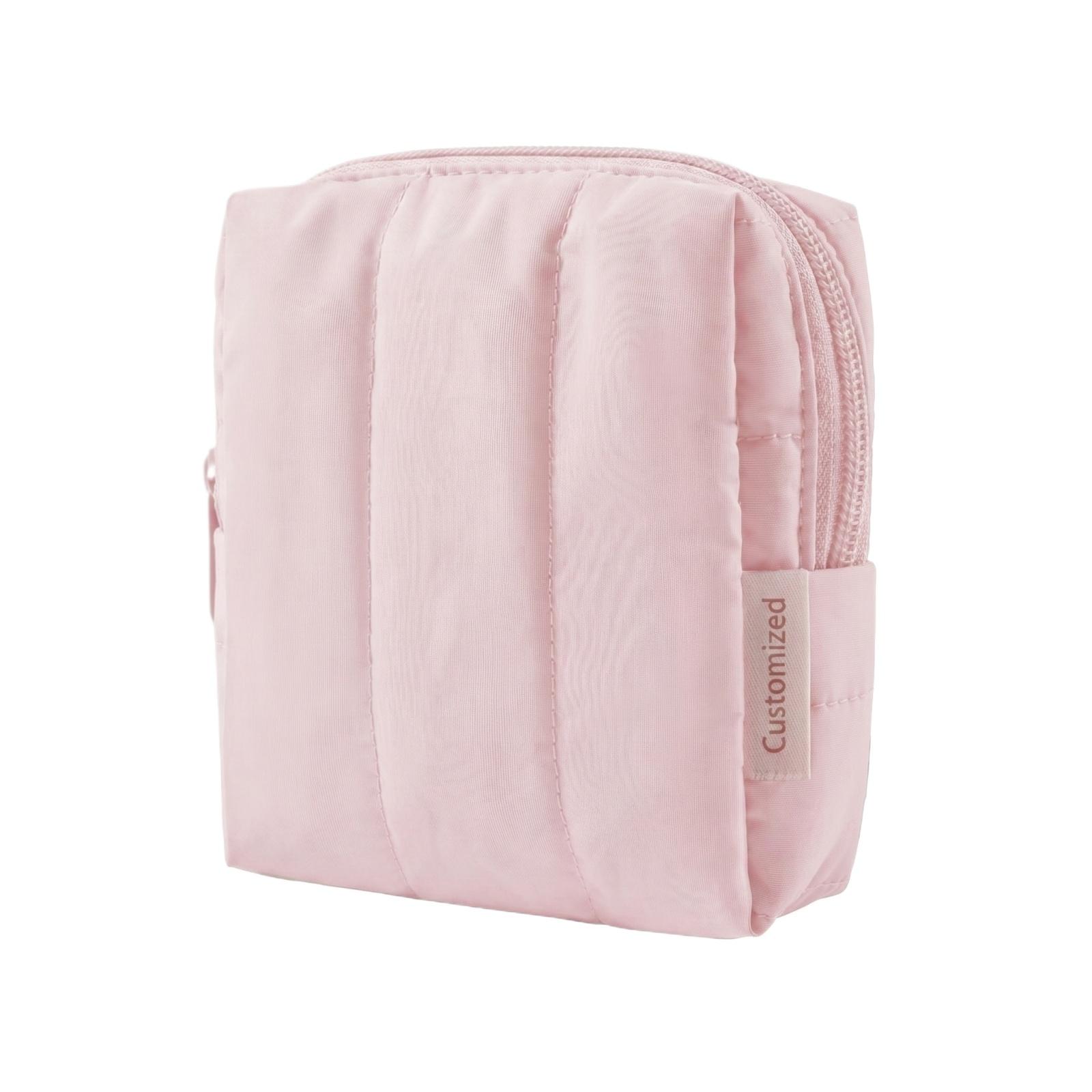 

Customized Portable Waterproof Makeup Bag Travel Cosmetic Organizer Storage Pouch with Zipper Closure and Compact Design for Toiletries One Size рожевий