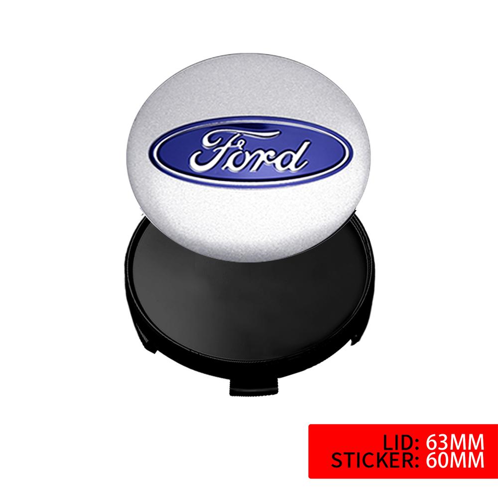 4pcs Car Auto Wheel Center Cover Badge Stickers Hub Cap Replacement For Ford Kuga Mustang S-MAX Transit Ranger Focus