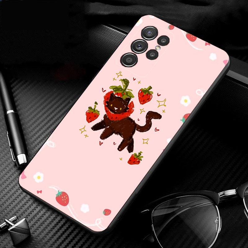 Cat Art Aesthetic Phone Case For Samsung Galaxy S26 S25 S24 S23 S22 Ultra S23 S22 S25 Plus S24FE S23FE S26Edge