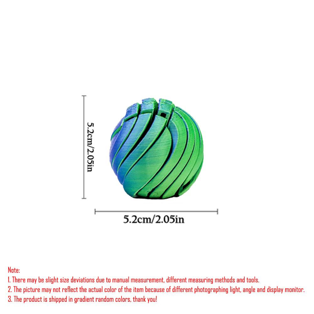 Slijmbal Fidget Speelgoed 3D Geprint Twistsfeer Fidget Speelgoed Tandwiel Vloeibare Stroming Bal Met Roterend Ontwerp Angstverlichtend Speelgoed Cadeaus