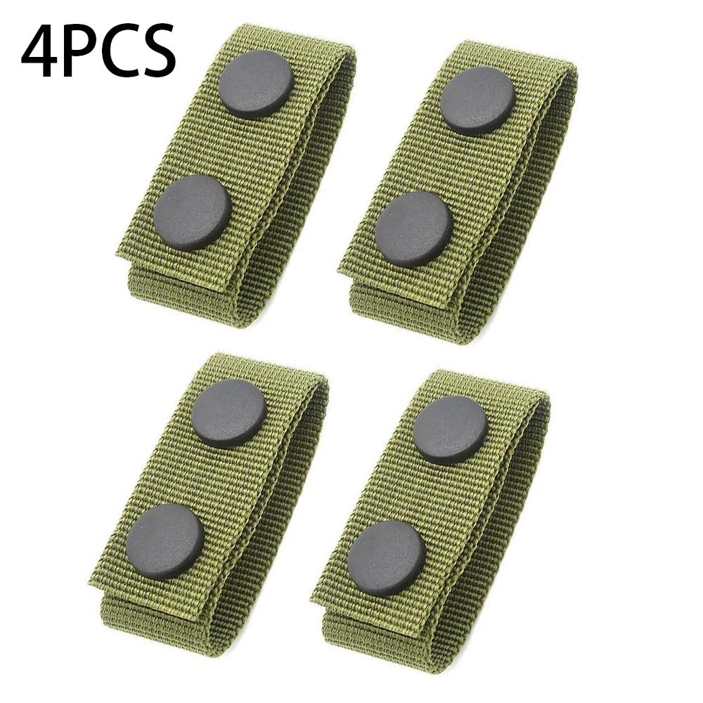 2/4Pcs Military Tactical Belt Buckle Heavy Duty Nylon Webbing Molle Belt Keeper Strap Outdoor Buckle Strap Tool Accessories
