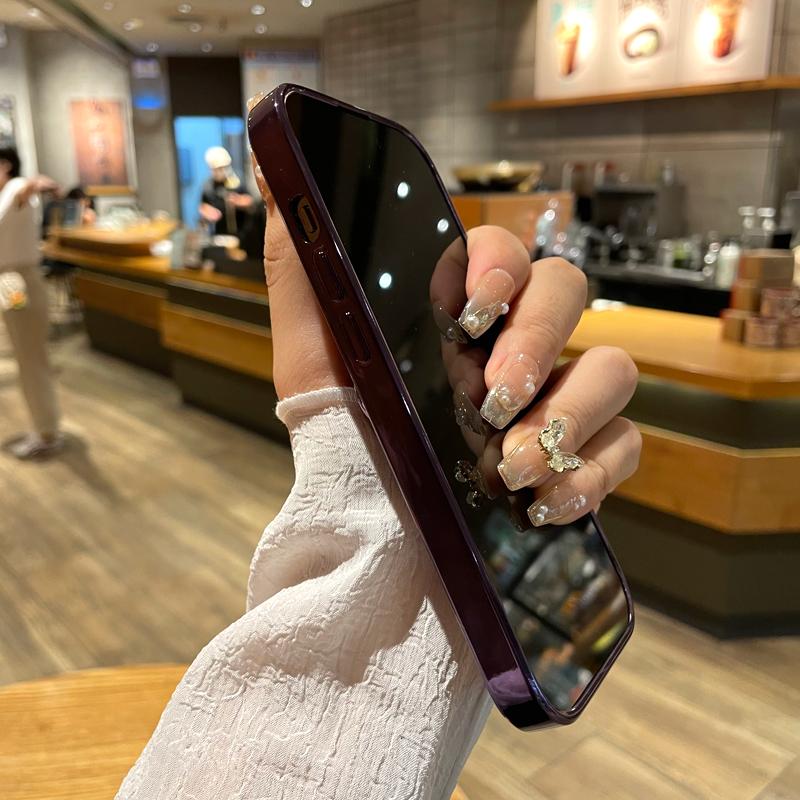Plating Transparent Silicone Case For IPhone 15 14 Plus 13 11 12 15 Pro Max Mini XR X XS 7 8 SE Lens Shockproof Acrylic Cover