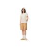 Li Ning Embroidered Print Round Neck Short Sleeve T-Shirt Women Tops Off-White AHST236-2