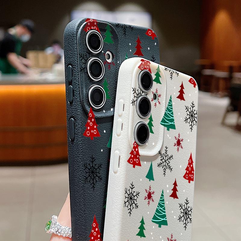 Case For Samsung Galaxy S25 S24 FE S23 Ultra A56 A16 A17 A36 A26 A55 A15 A25 A54 5G S25 S24 S22 Ultra S23 FE Soft TPU Phone Cover Christmas Tree Case