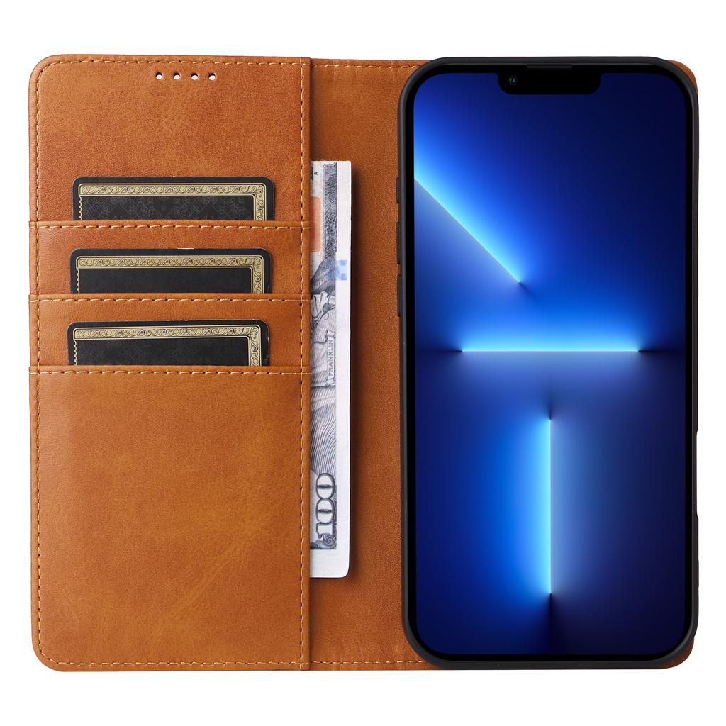 For iPhone 13 Pro Max Leather Case RFID Blocking Wallet Magnetic Closing Cover