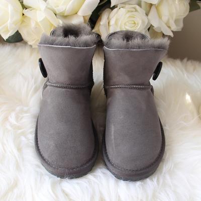 Natuurlijk Bont 2022 Nieuwe Echte Schapenvacht Wol Handgemaakt Waterdicht Meisjeslaarzen Winter Warm Kinder Sneeuwschoenen Voor Meisjes Kinder Schoenen 10.5