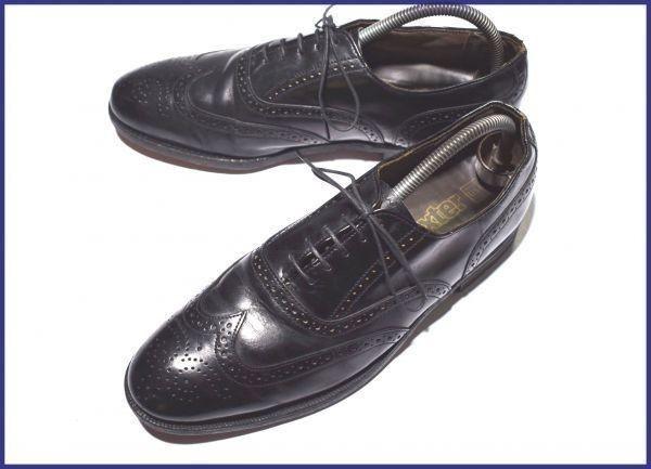 

80s-90s USA Made Vintage/Dexter/Full Brogue Wingtip Shoes/26.0/Black/Goodyear Welt Dress/Business