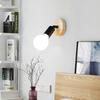 1/2/5Pcs Modern Nordic Wood LED Wall Lamp E27 Bedside Indoor Lighting Bedroom Living Room for Home Decor E27 Wall Light Fixture