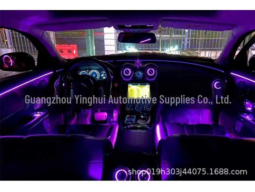 Jaguar XJL Interior Turbine Luminous Air Outlet: 7-Color Music Atmosphere Light, 10-Color Car-Specific