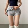 Waist-Flipping  Ruched Skirts Prevent Exposure Golf Sports Women Short Dress High Elasticity Athletic Short High Waist Skirt