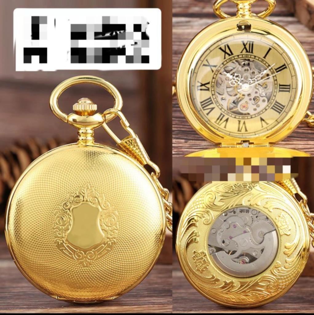 Vintage Double-Lid Polished White Metal Mechanical Pocket Watch - Glossy Student Gift & Commemorative