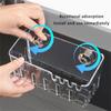 Sponge Holder With Suction Cup Sink Organizers Kitchen Storage Durable Plastic Drainage Holes Modern Design For Cleaning Tools