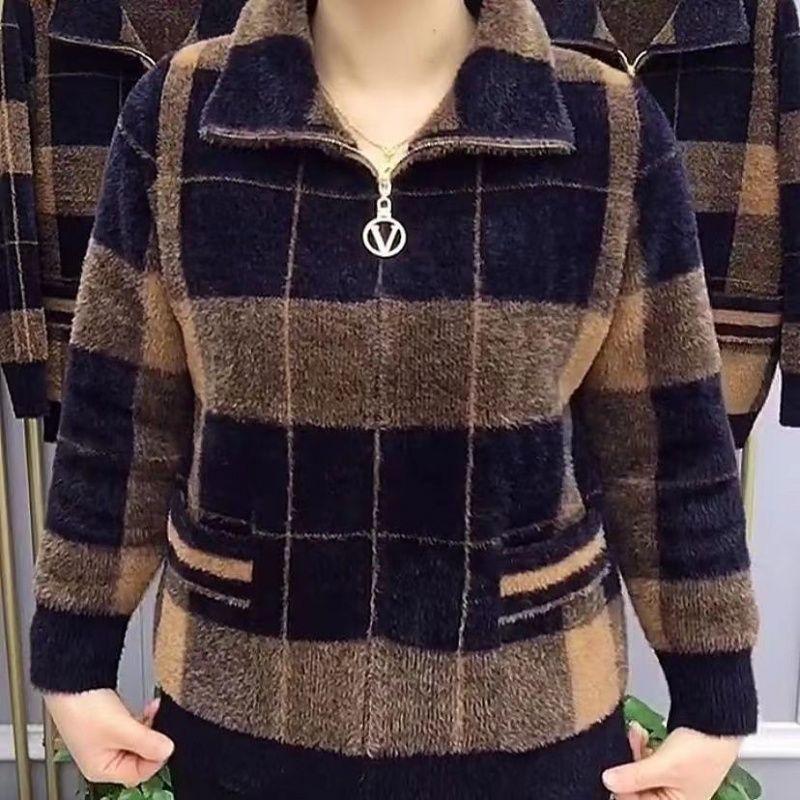 Jachetă de cașmir pentru femei de iarnă Jachetă de mărime mare pentru îmbrăcăminte caldă