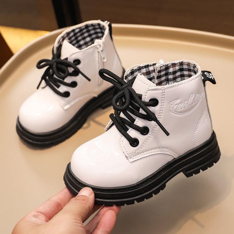 Cizme Martin pentru copii Cizme noi pentru fete Cizme scurte de toamnă și iarnă Cizme stil britanic Cizme simple pentru băieți