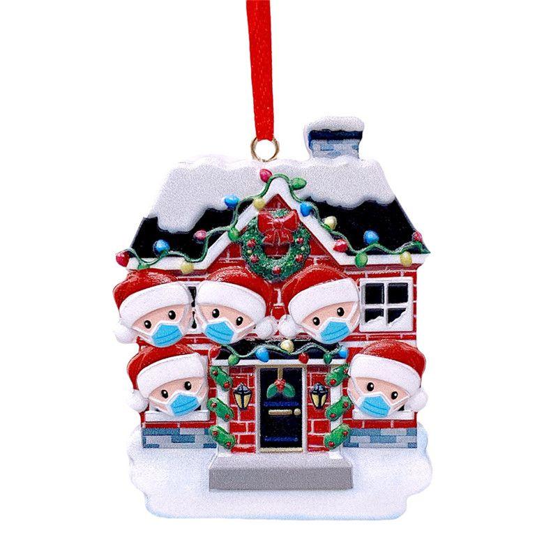 Personalized Diy Family Name Christmas Hanging Ornament For 2-6 People