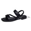 Women's 2024 Spring Plus Size Roman Sandals - Solid Color Fashion Beach Flats