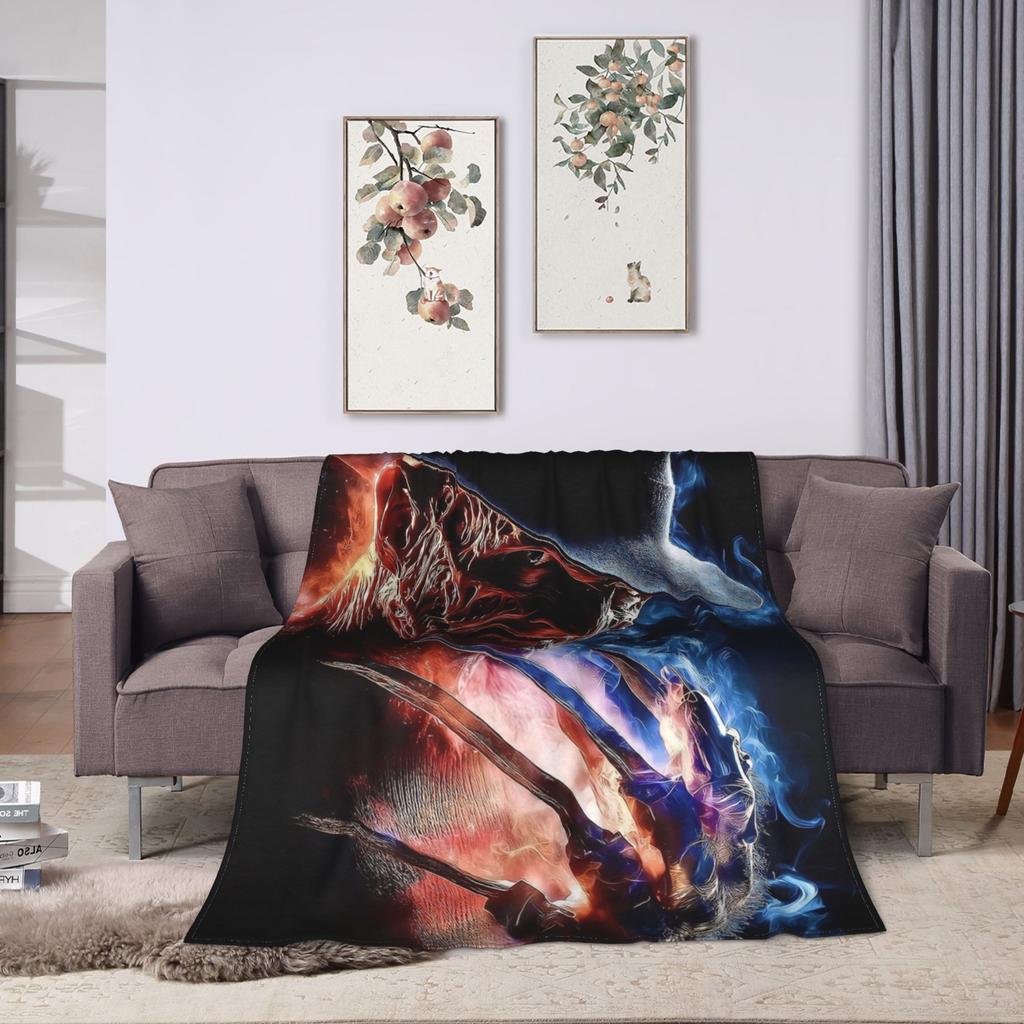 freddy krueger  Halloween Blanket  Warm Soft Funny Plush Throw Blanket For Outdoor Travel Flannel Bedspread Bed Cover