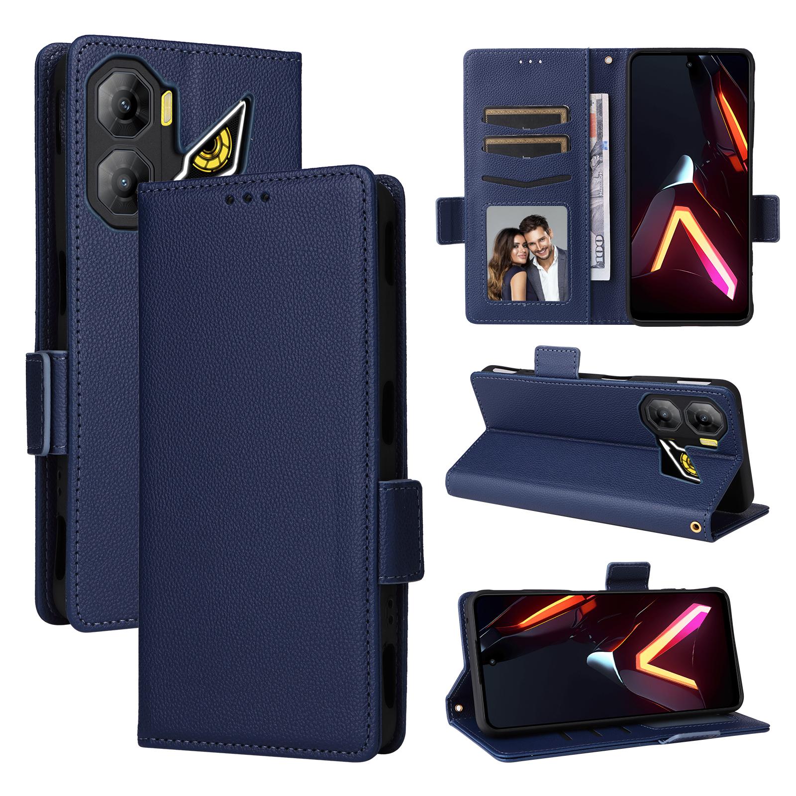 

Чохол-книжка для ZTE nubia Neo 3 з ПУ шкіри, захист всього корпусу з [блокуванням RFID], протиударний, міцний, ретро чохол для телефону for ZTE nubia Neo 3 темно-синього кольору