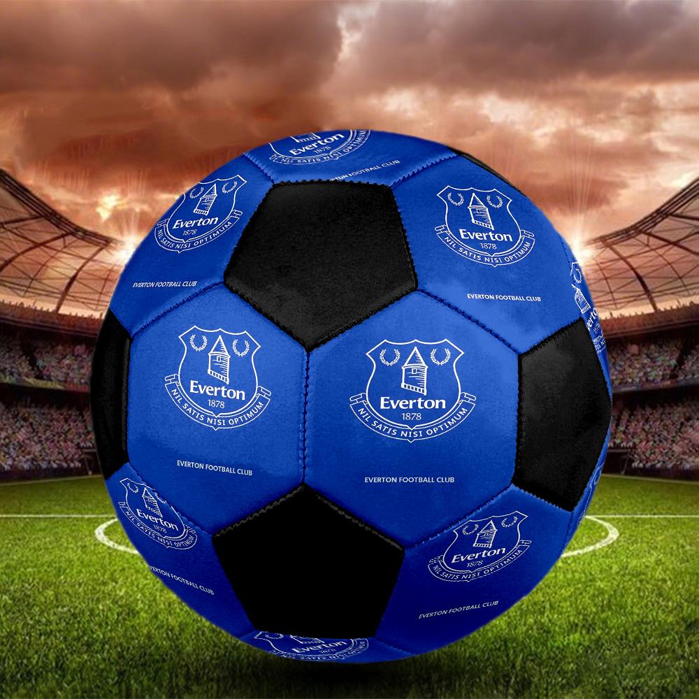 Everton Indoor Soccer Ball Colorful All Ages Size 5 Machine Stitched PVC Competition Ready Durable High-Bounce